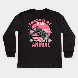 Cicada my spirit animal Kids Long Sleeve T-Shirt